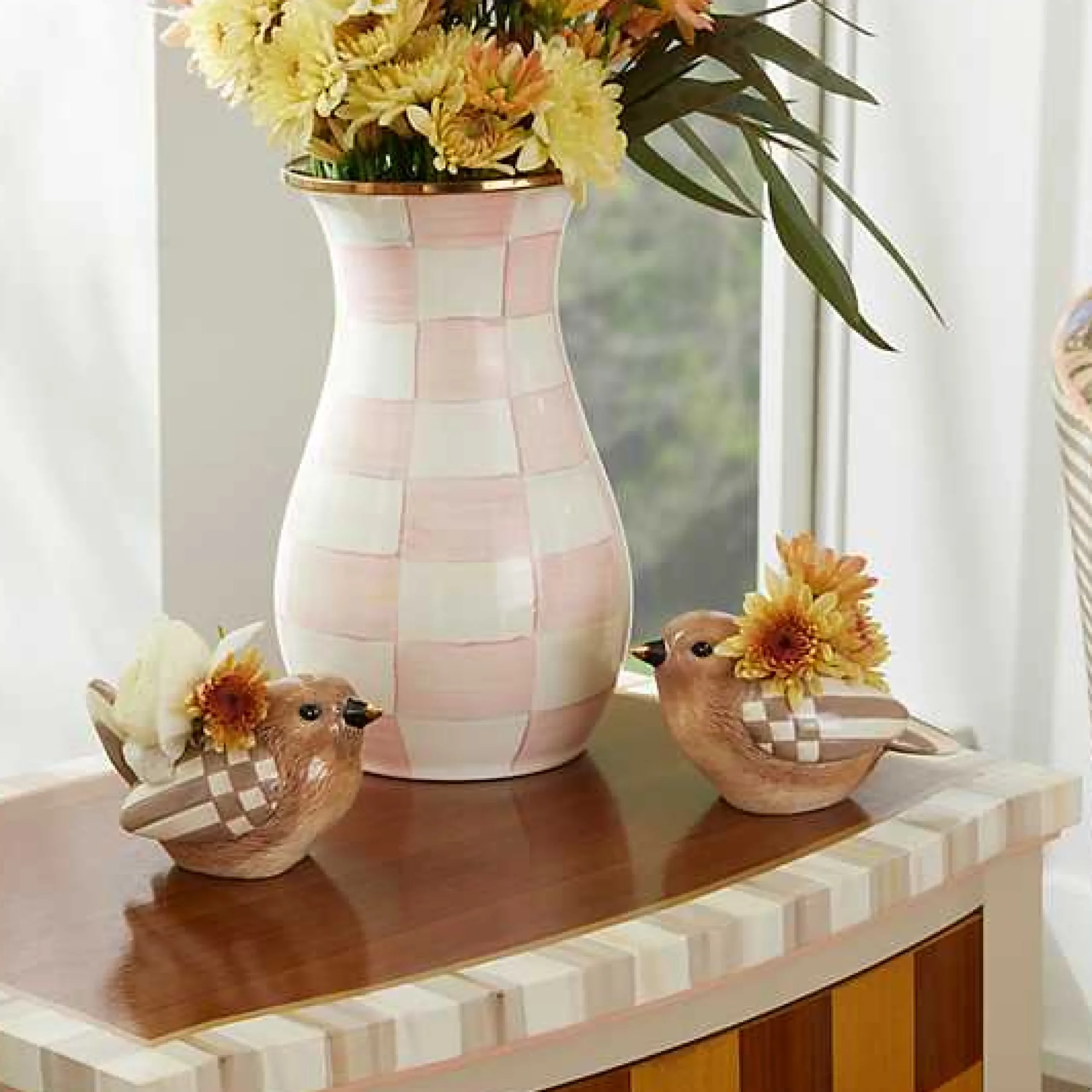 Autumnology Ceramic Bird Bud Vases, Set of 2