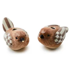 Autumnology Ceramic Bird Bud Vases, Set of 2