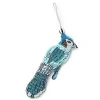 Blue Jay Bird Beaded Ornament