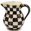 Courtly Check Ceramic Portly Pitcher