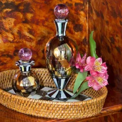 Courtly Check Rattan  Enamel Small Serving Tray