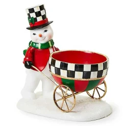 Cozy Christmas Snowman Cart Bowl