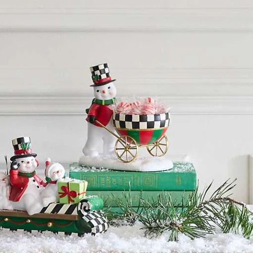 Cozy Christmas Snowman Cart Bowl