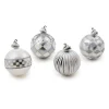 Crystal Palace Swan Glass Ball Ornaments, Set of 4