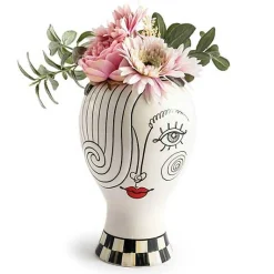 Doodles Lady Head Vase