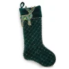 Emerald Beaded Deer Holiday Stocking