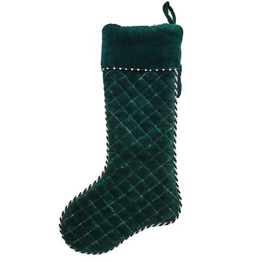 Emerald Beaded Deer Holiday Stocking