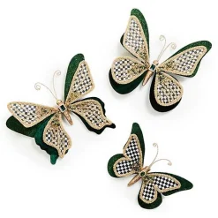 Emerald Luxe Butterfly Clips, Set of 3