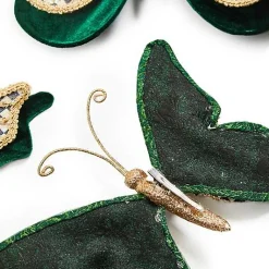 Emerald Luxe Butterfly Clips, Set of 3