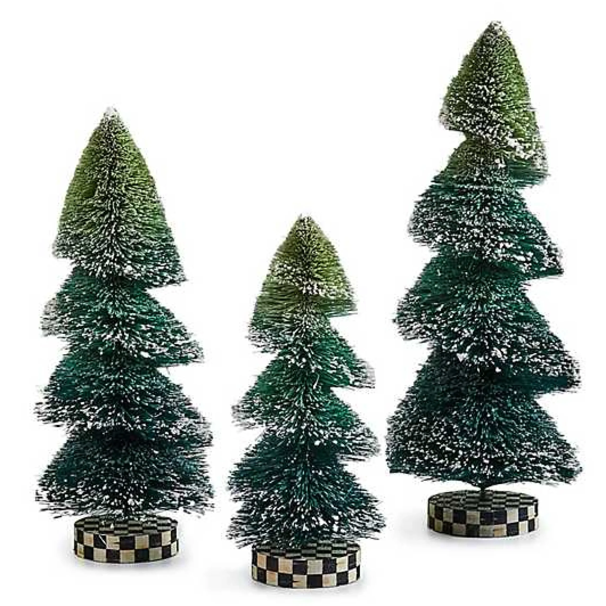 Farmhouse Holiday Bottle Brush Trees - Set of 3