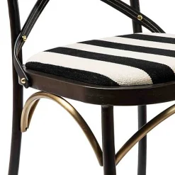 Flatiron Black Stripe Dining Chair