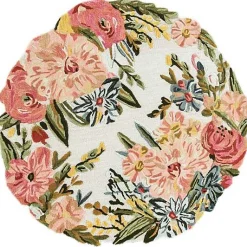 Flower Garden 6' Round Rug