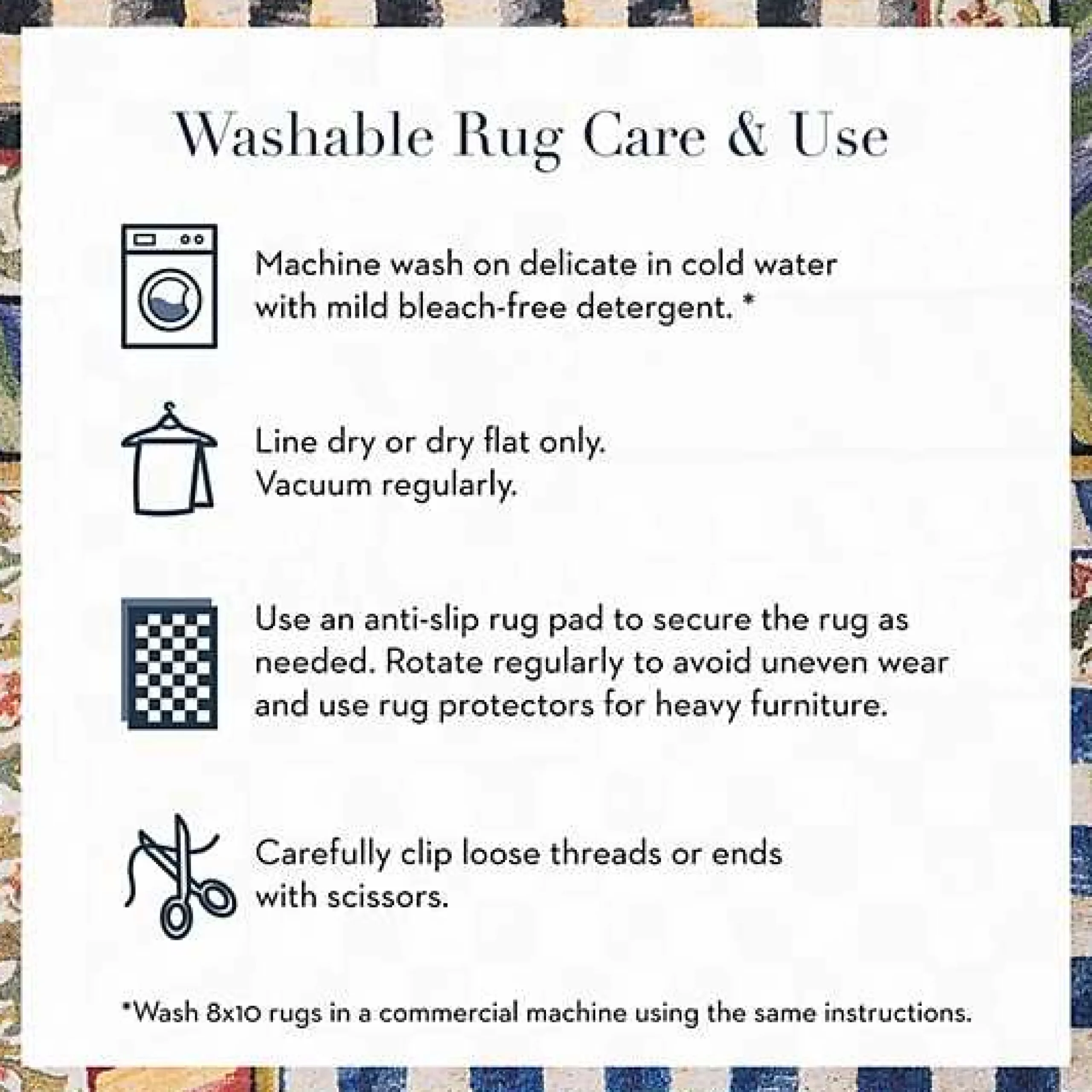 Flower Market 6' Octagon Washable Rug