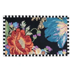 Flower Market Reflections Black 3' x 5' Rug
