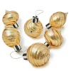 Gold Mercury Glass Assorted Ornaments, Set of 6