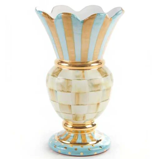 Parchment Check Great Vase