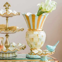 Parchment Check Great Vase
