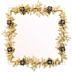 Petal Square Gold Wall Mirror