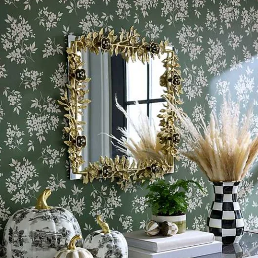Petal Square Gold Wall Mirror
