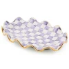 Plum Check Ceramic Serving Platter