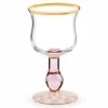 Rosy Check Wine Glass