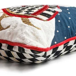 Santa Snowmobile Throw Pillow
