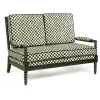 Spindle Check Outdoor Loveseat