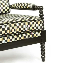 Spindle Check Outdoor Loveseat