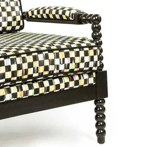 Spindle Check Outdoor Loveseat
