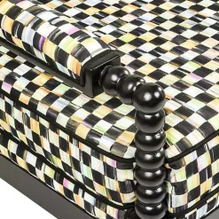 Spindle Check Outdoor Loveseat