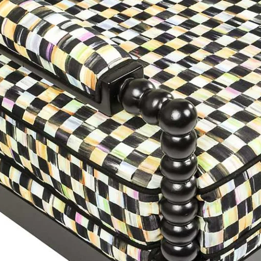 Spindle Check Outdoor Loveseat