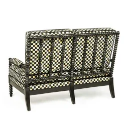 Spindle Check Outdoor Loveseat