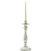 Sterling Check Large Enamel Candlestick