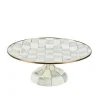 Sterling Check Small Pedestal Platter