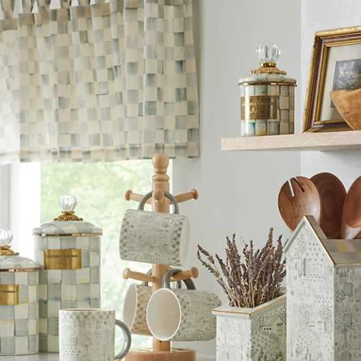 Sterling Check Tab Top Valance