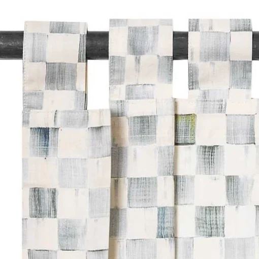 Sterling Check Tab Top Valance