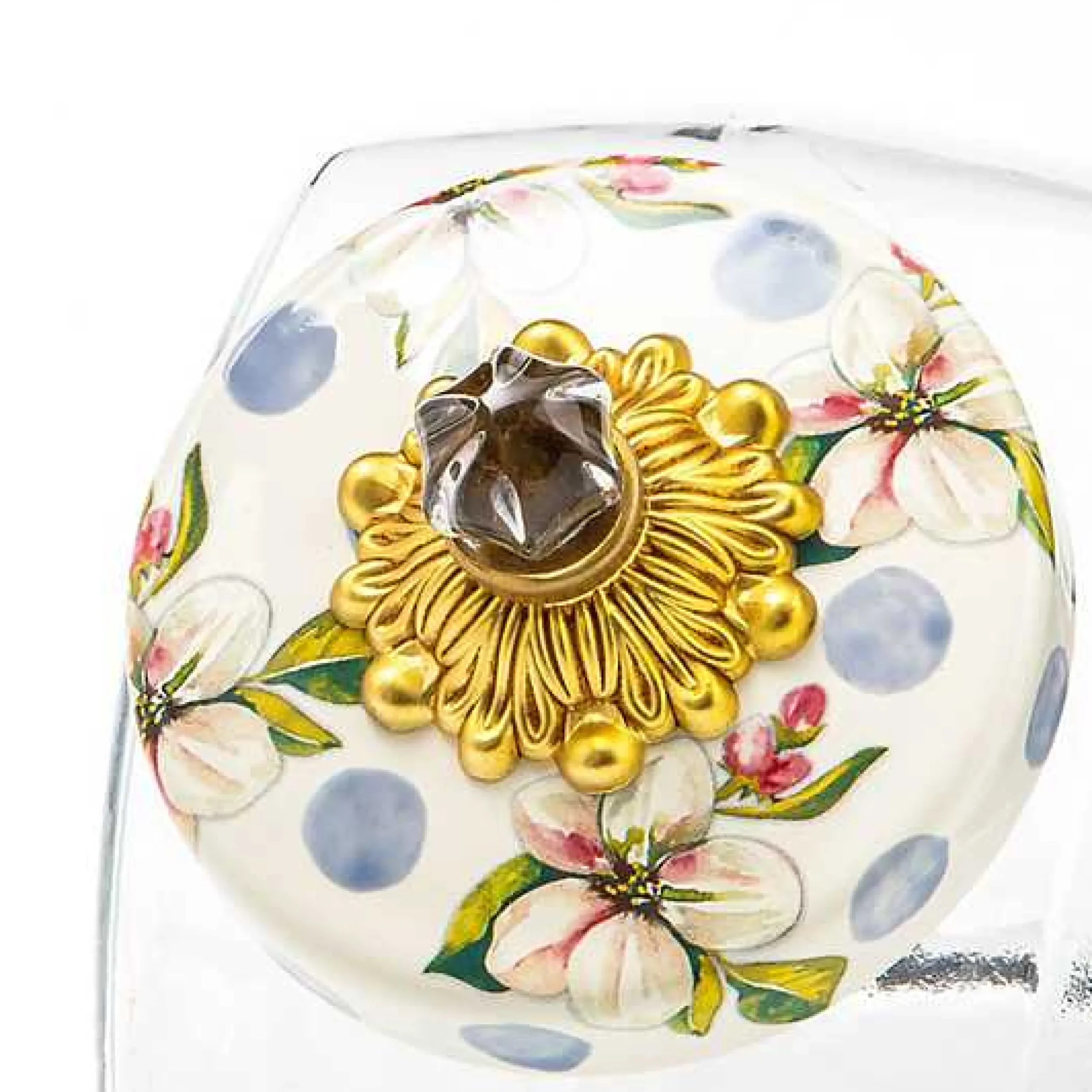 Sweets Jar with Wildflowers Blue Lid