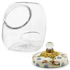 Sweets Jar with Wildflowers Blue Lid