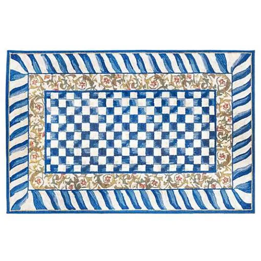 Truly Royal Check 5' x 7'6 Washable Rug