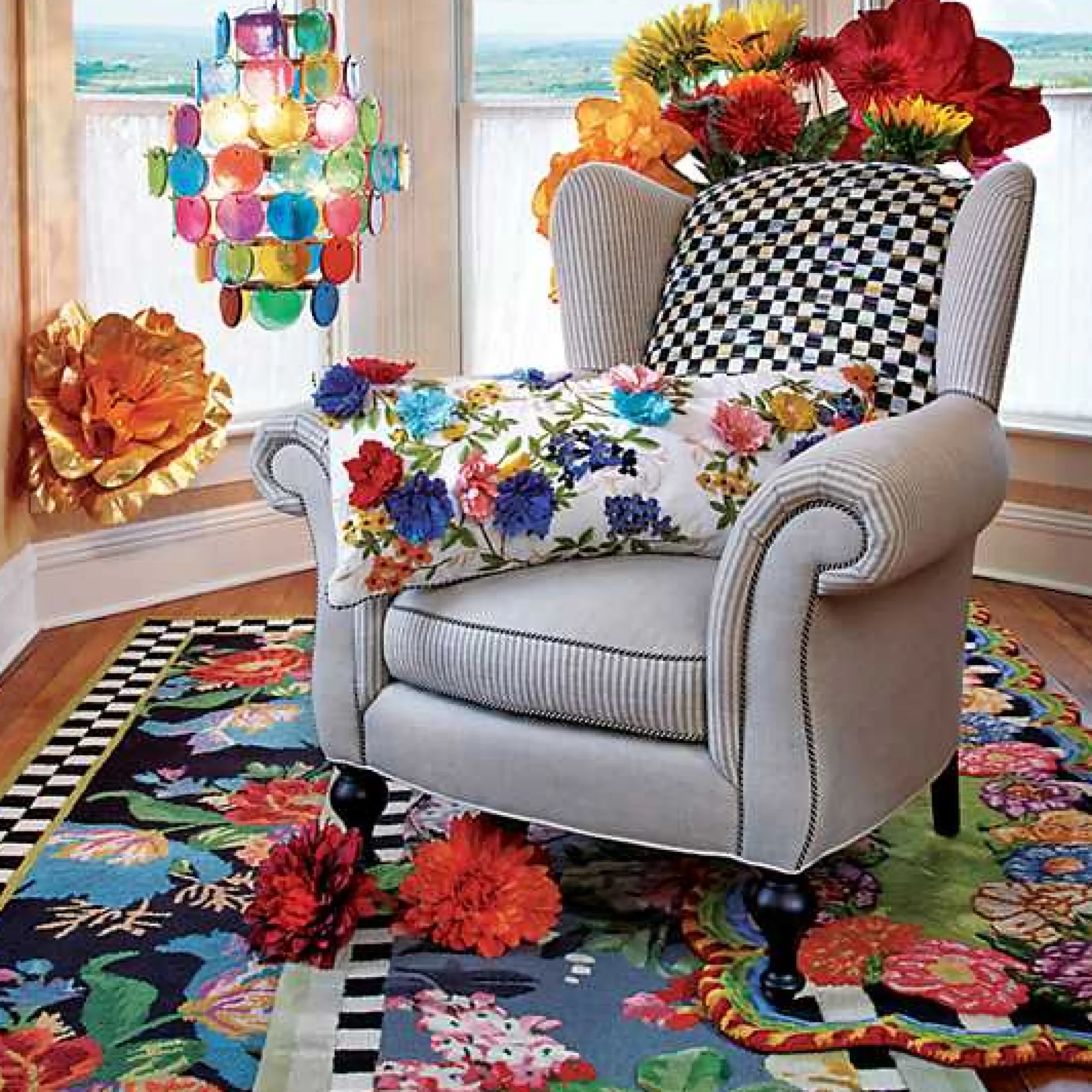 Tudor Rose 6' Octagon Rug