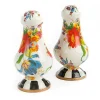 White Flower Market Large Salt  Pepper Shakers