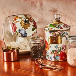 White Flower Market Medium Canister