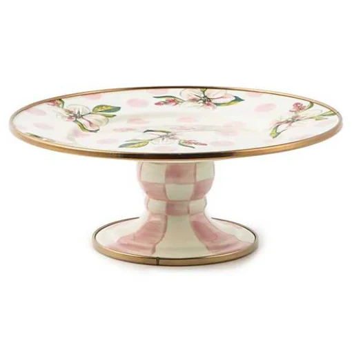 Wildflowers Pink Mini Pedestal Platter