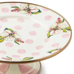 Wildflowers Pink Mini Pedestal Platter