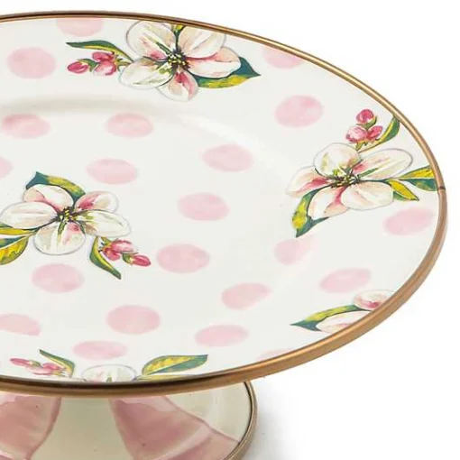 Wildflowers Pink Mini Pedestal Platter