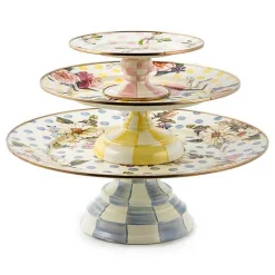 Wildflowers Pink Mini Pedestal Platter