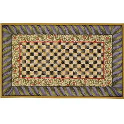 Courtly Check Purple  Green 9' x 12' Rug