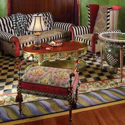 Courtly Check Purple  Green 9' x 12' Rug