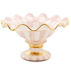 Rosy Check Ceramic Compote